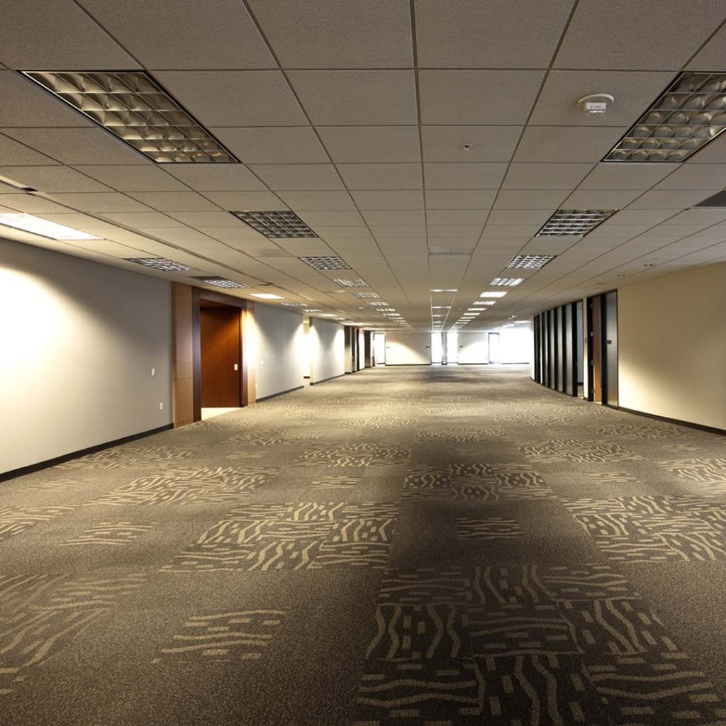 empty floor in office building